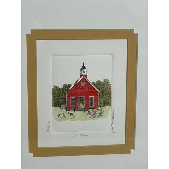 2 Lot Art Frame Artist Martha Hinson Signed and Numbered Matted Victorian House - Picture 9 of 12